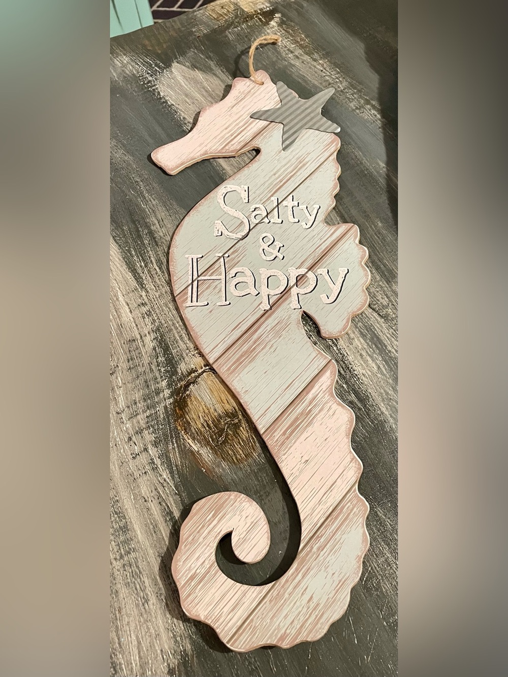 Salty & Happy Seahorse Wall Décor